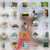 100 Sheets Outdoor Hiking Adventure Camping Sticker Pack, Waterproof Vinyl Travel Sticker Decals for Water Bottle Laptop Car Bumper Luggage Phone Case