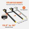 Pallet Forks, 2000 Lbs Tractor Bucket Forks, 60" Total Length Clamp On Pallet Forks with Adjustable Stabilizer Bar, Heavy Duty Pallet Forks for
