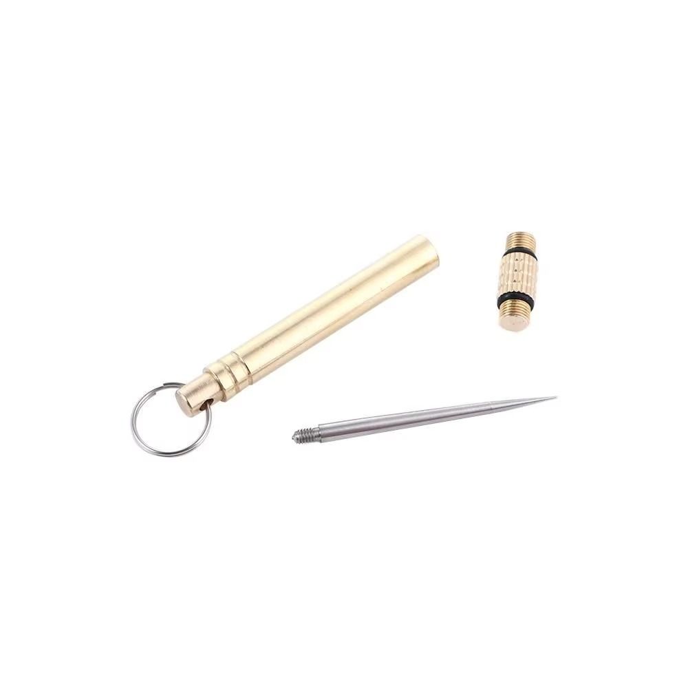 High Quality Metal Pocket Toothpick Multifunctional Portable Toothpick Tube Gold EDC Toothpick Outdoor