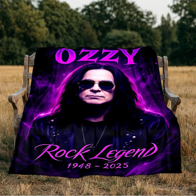 Ozzy Memorial Blanket Flannel Throw for Sofa, Indoor, Camping, Living Room, Office, Chair, And Bed Soft Birthday Gift