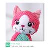 Dog Squeak Toys Cute Stuffed Durable Chew Toy Uneven Surface for Puppy Teething Soft Plush Animals Multiple Styles