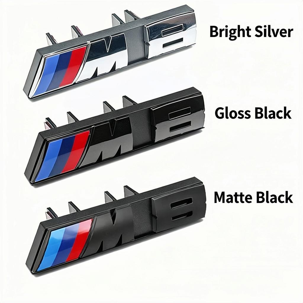 BVYD9 3D ABS Car Front Grille Emblem Sticker, BMW M Series Badge Decal for E46 E36 E34 F10 E90 M1 M2 M3 M4 M5 M6 M7 M8, Automotive Ext