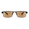 Men's Retro Square Frame Reading Glasses Neutral Fashion Luxury High Definition Tea Color Lens Eyeglasses New Presbyopia Glasses