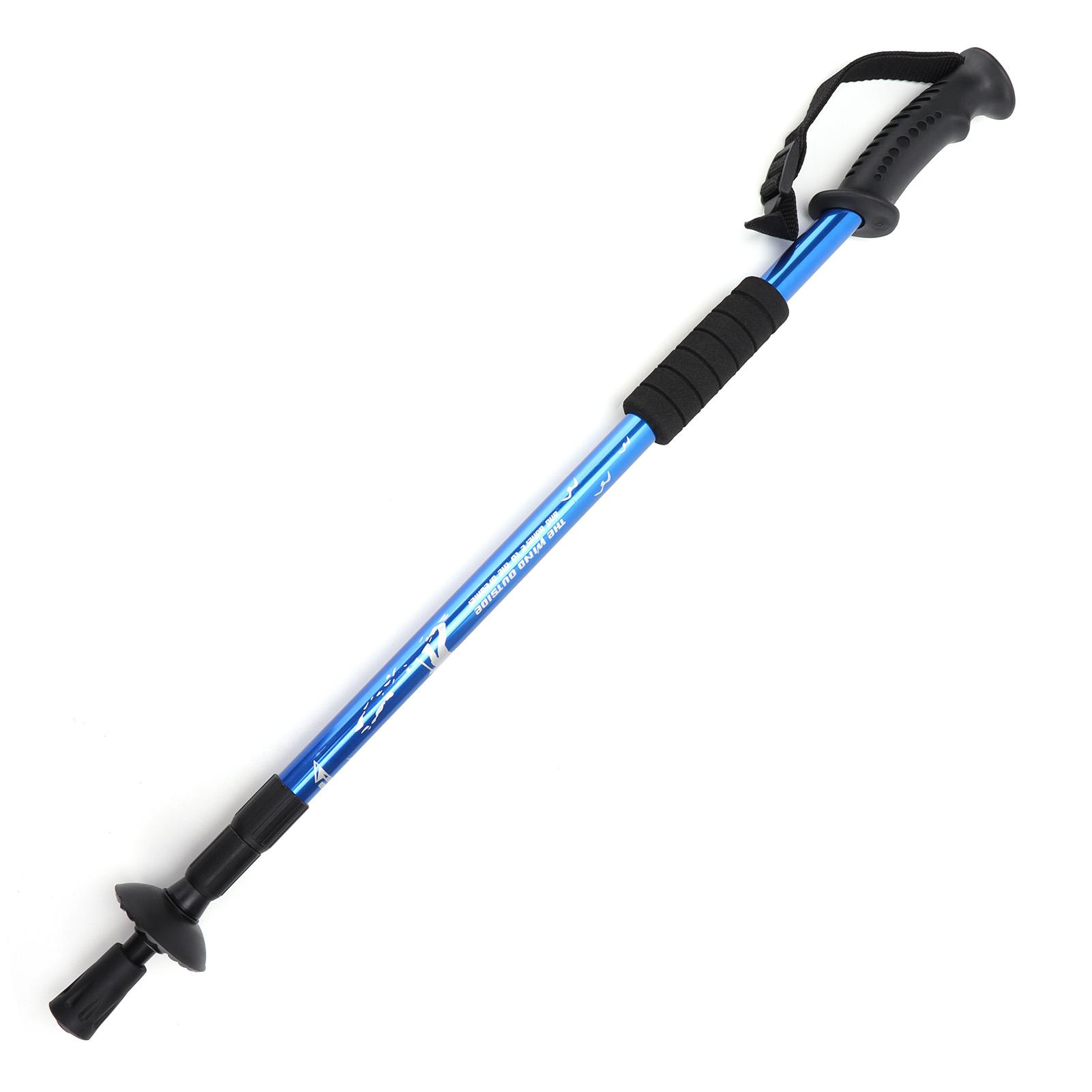 

3 Section ShockAbsorbing Trekking Pole Straight Handle Aluminum Alloy Walking Sticks