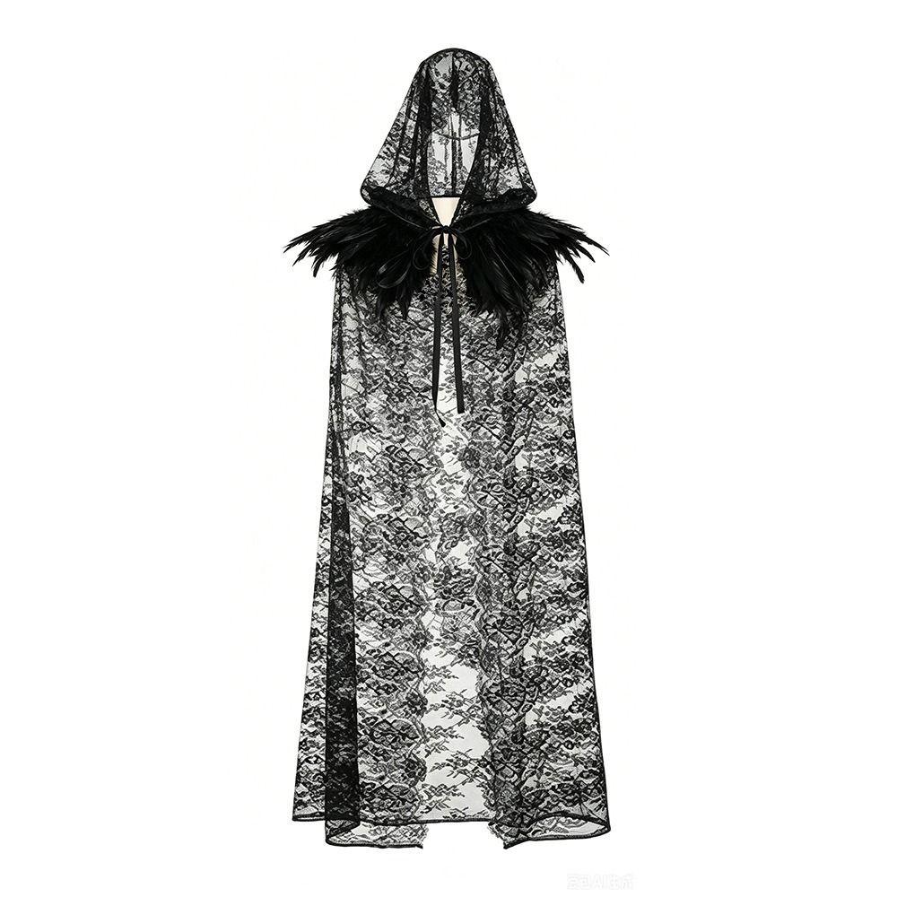 Lace-up Halloween Hooded Cloak Vintage Cosplay Costume New Design Halloween Cape