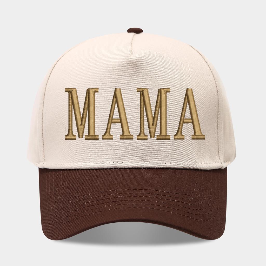 MOMMIN MAMA DAD Outdoor 3D Stickerei Baumwolle Retro Damen Verstellbar Trucker Kappe Lässig Herren Spleißfarbe Baseball Snapback Hüte