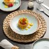 Japanese Ceramic Plate Underglaze Colored Tableware Flat Plates Kitchen Dining Bar Tableware Dinner Plates Square Cake Tray