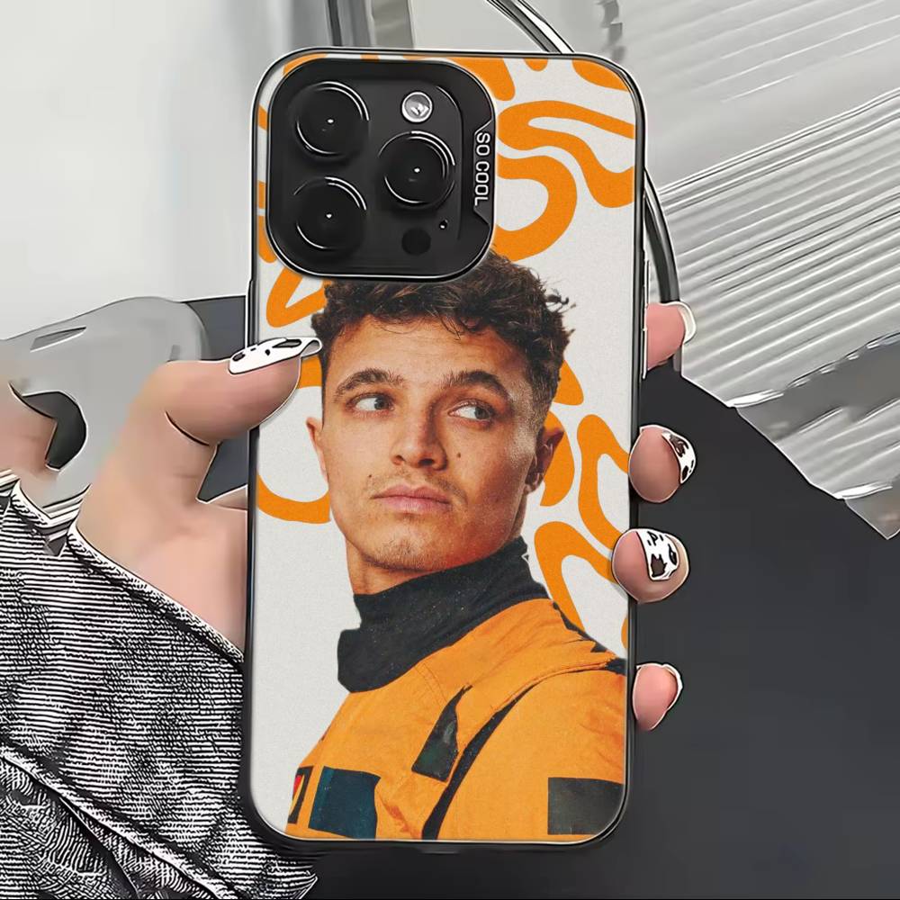 Racer Lando N-Norris Phone Case For iPhone 17,16,15,14,13,12,11 Plus,Pro Max,XS,Colorful Silver Black Cover