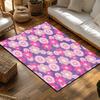 Floral Area Rug Washable Non Slip Soft Carpet Living Room Bedroom Floor Mat Home Decor Throw Rug Modern Abstract Pattern Design
