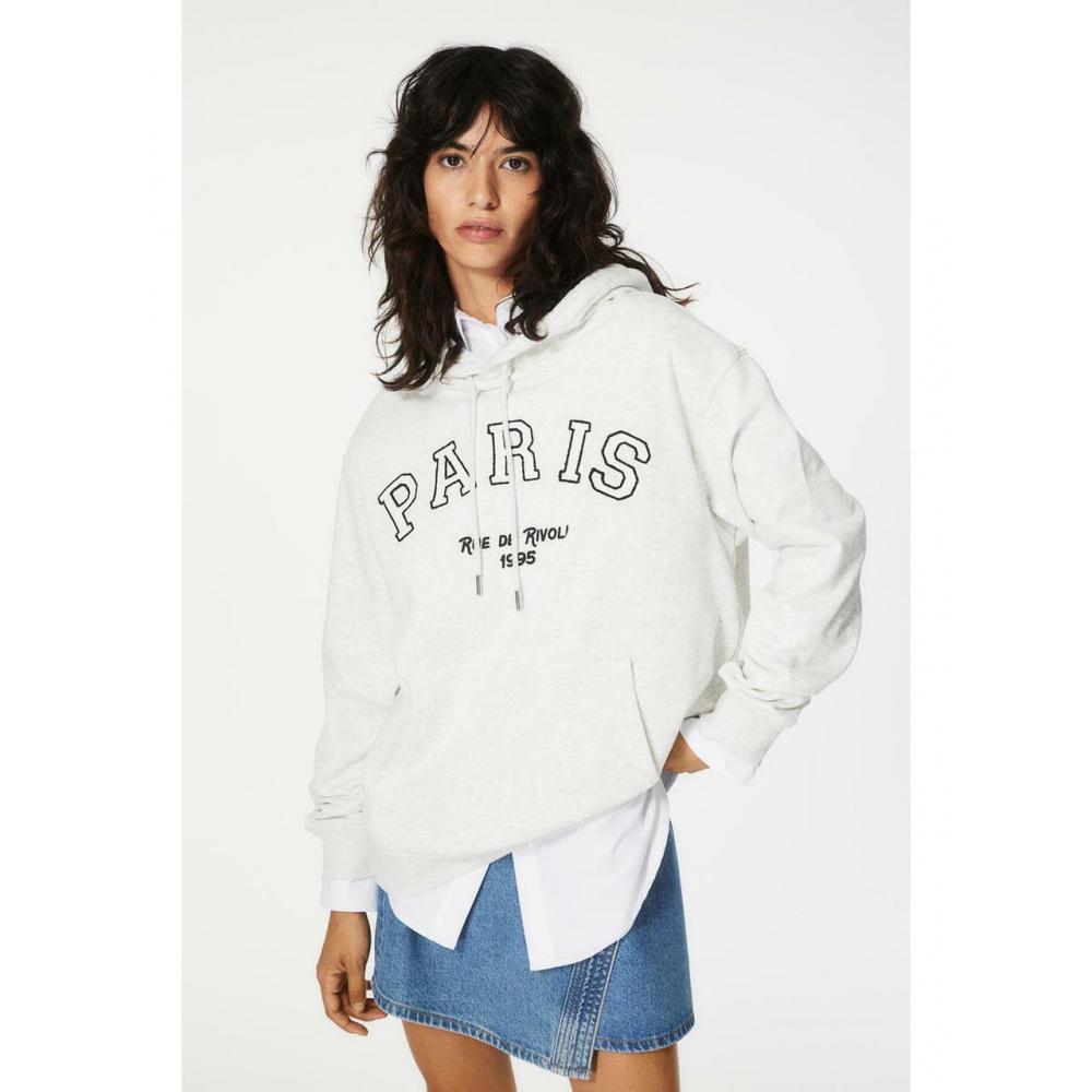 

H M hoodie light gray melange Paris 1097580011