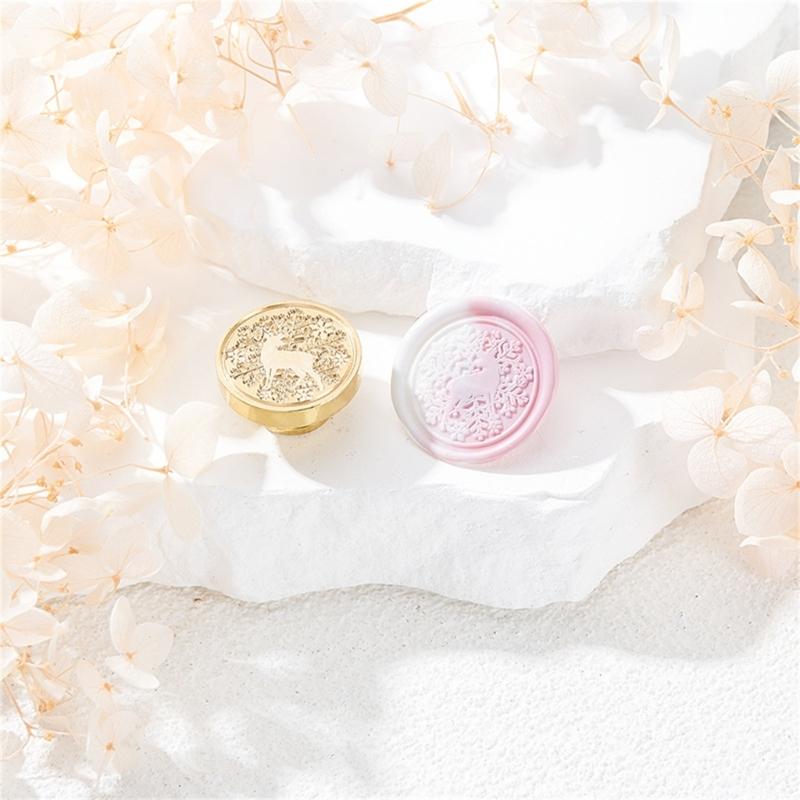 Floral Pattern Wax Seal Stamp Head for Valentine Card Wedding Invitation Envelope, Exquisite Pattern Wax Seal Stamp Head