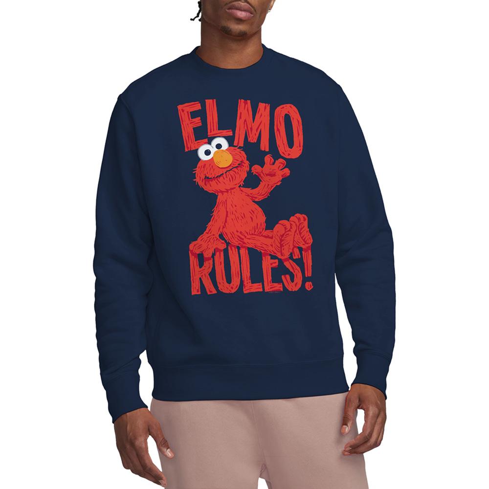 Sesame Street Unisex Adult Rules Elmo Sweatshirt