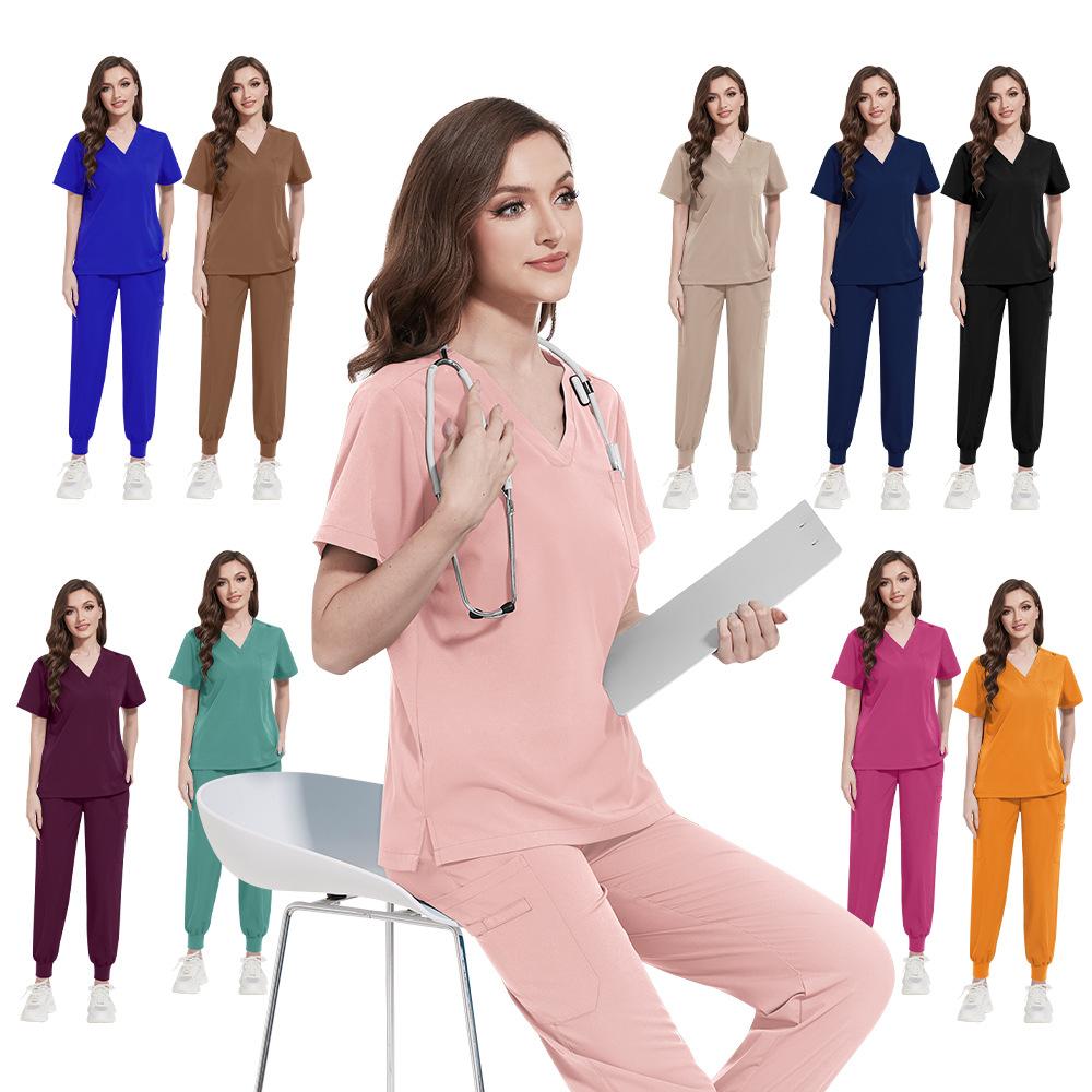 Kleidung per Hand waschen, Handbürsten für Herren- und Damenkleidung, Dünnes Chirurgie-Kleidungsset, Kurzärmeliger Operationssaal-Arzt, Arbeit im Schönheitssalon
