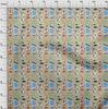oneOone Cotton Flex Forest Green Fabric Travel Sewing Craft Projects Fabric Prints By Yard 40 Inch