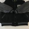 USED/Made In Japan MACHOPE Leather Sleeve Stadium Jacket Men M Black cBH552