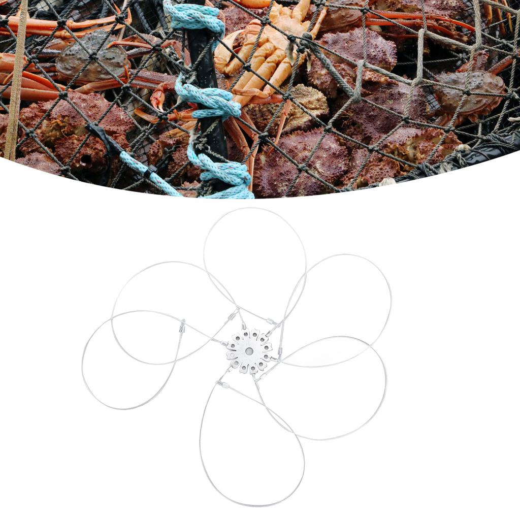 Crab Snares Reusable Rust Proof Portable Aluminum Sheet Type Crab Trap for Dungeness Blue Red Rock Crab