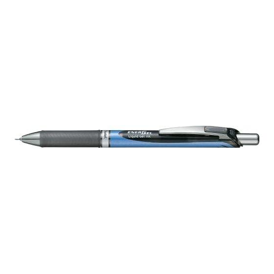 Pentel Gel Ink Ballpoint Pen Energel 0.5 Blue Axis Black Ink 10 Pieces BLN75-A