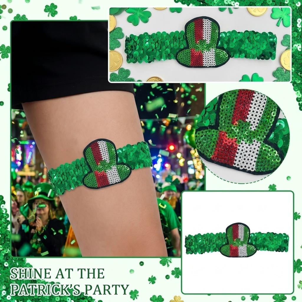 St. Patrick's Day Glitter Set with Leg for Party Accessories