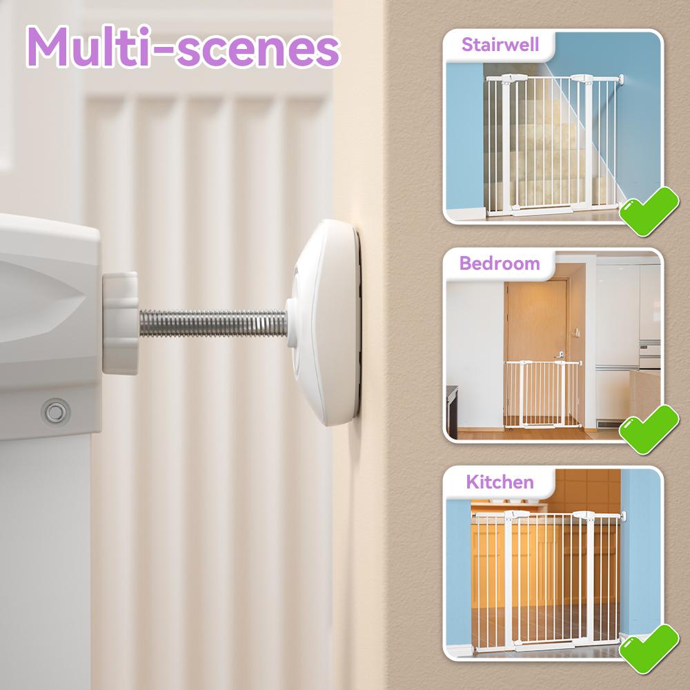 WOKE Protector de perete pentru poarta de siguranta pentru bebelusi 4 buc, protectie de perete pentru copii si animale de companie pentru poarta montata sub presiune, usi, pereti, scari