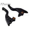 Chrome/Black CNC Aluminum Edge Cut Hand Control Lever Kit Brake Clutch Levers 2 Finger 5.3" for Softail Breakout