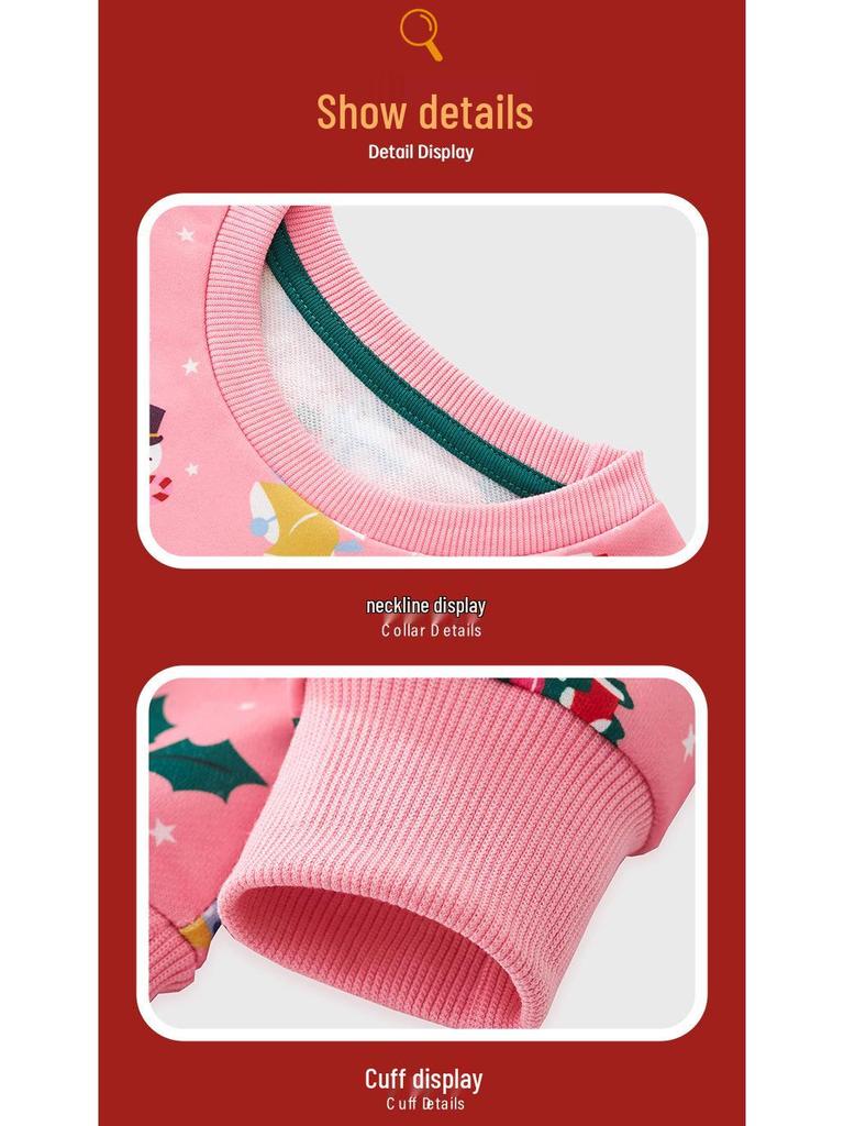 Kids’ Christmas Cartoon Long-Sleeve Sweatshirt, Autumn/Winter