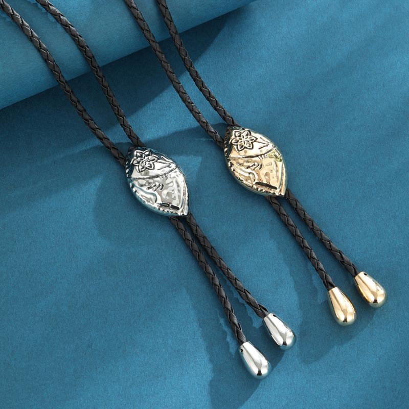 

Contemporary Mixed Material Tie With Unique Geometric Design Ideal For Weddings And Attire Formal античный серебряного