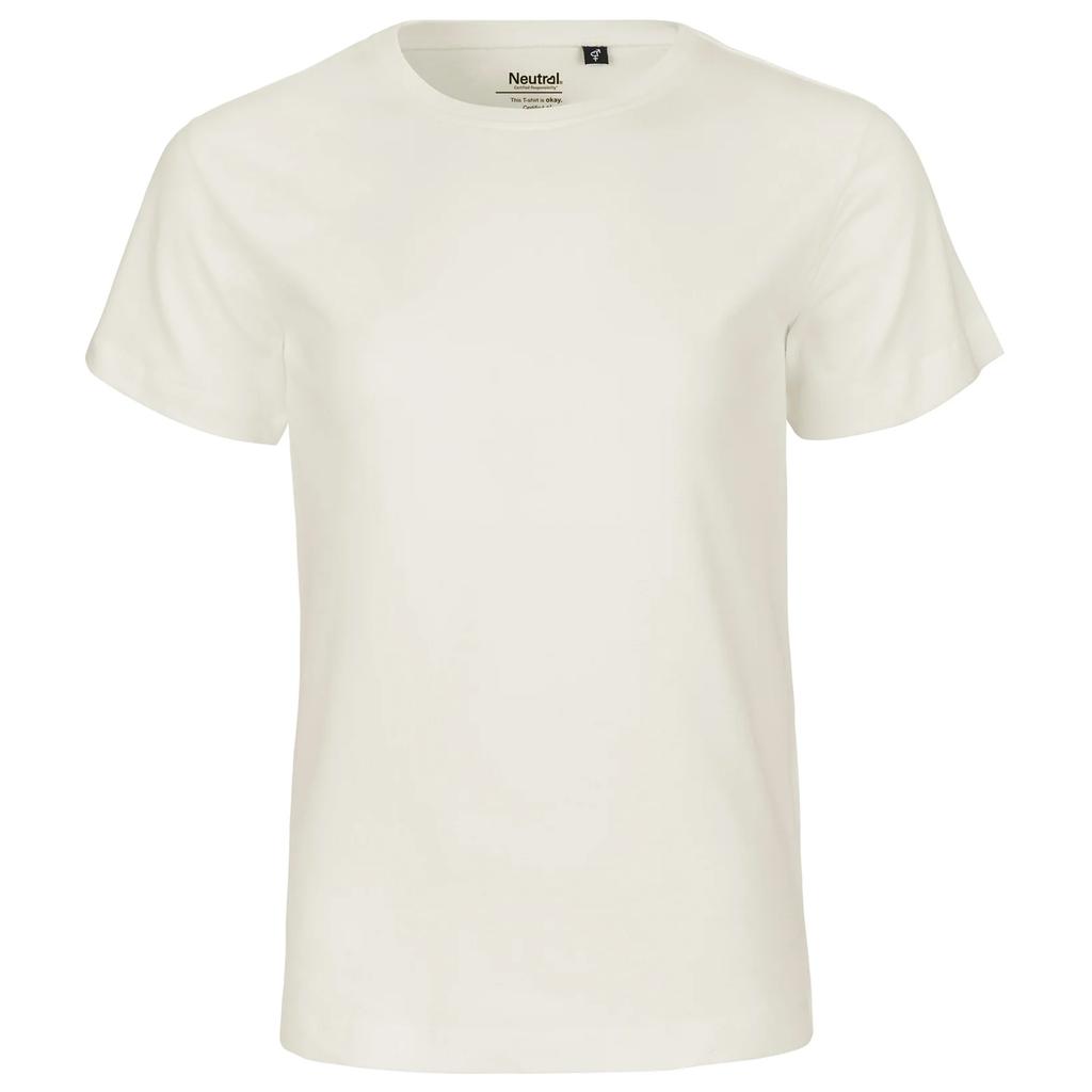 Neutrales Kinder-Kurzarm-T-Shirt