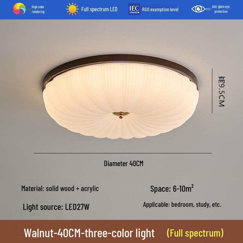 Retro-Deckenleuchte im japanischen Stil mit vollem Spektrum für Schlafzimmer & Arbeitszimmer