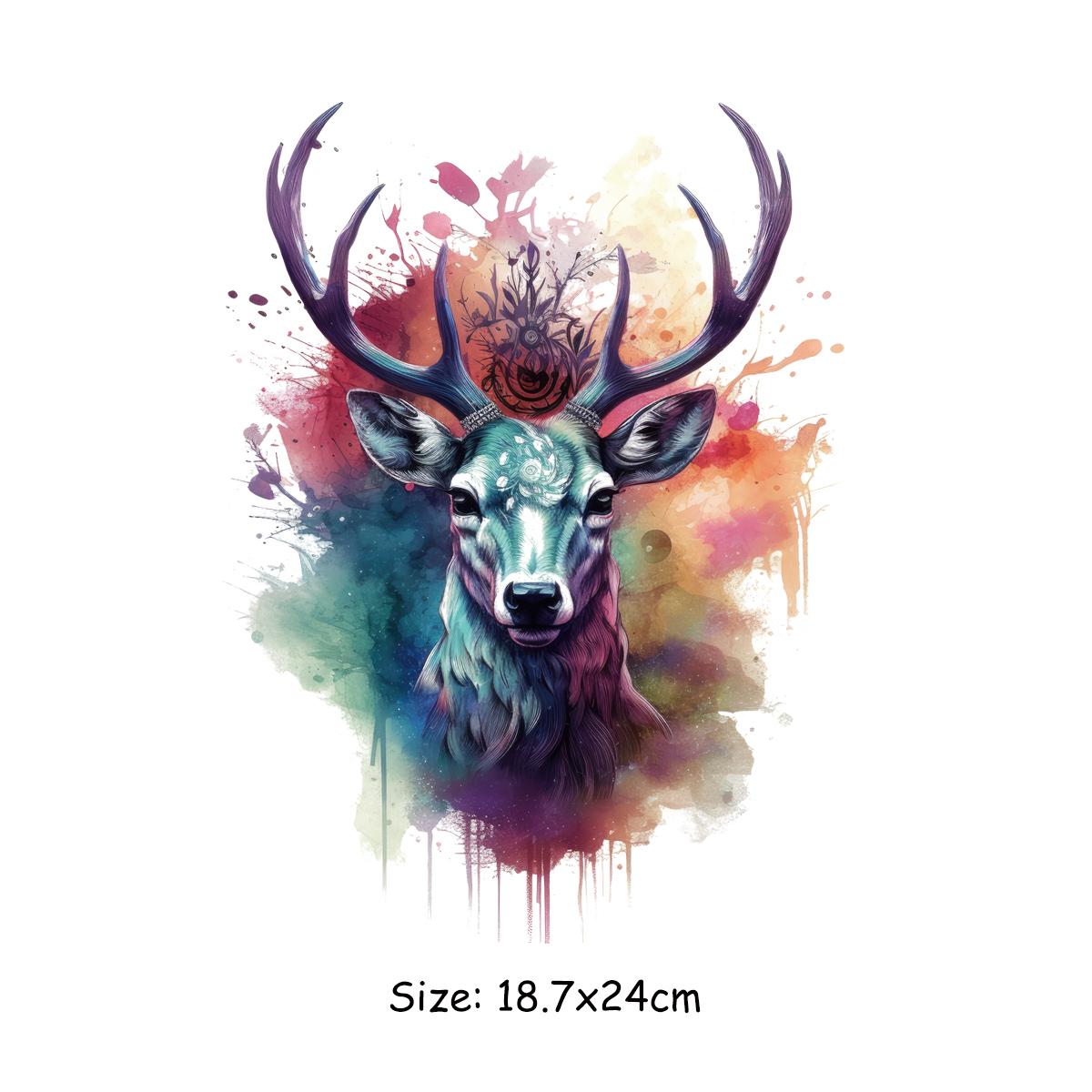 

Нашивки с изображением коз и оленей для одежды, наклейки с животными, толстовки, топы, виниловые наклейки своими руками, A-Level, моющиеся, термопресс, термонаклейки на одежду