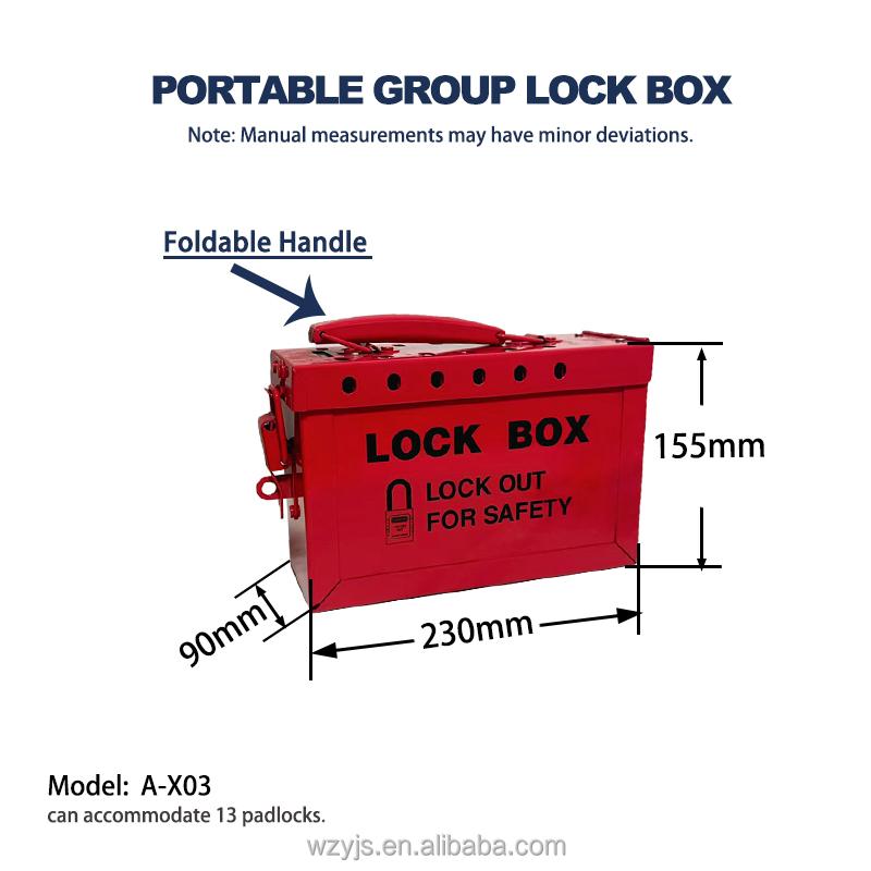 Portable Group Lockout Box | Safety LOTO Lock Box for Multi-Person Management (12/13 Padlocks)