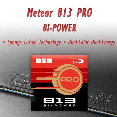 METEOR 813 PRO BI-POWER Tischtennisgummi Einzigartiger zweifarbiger Dual-Energy-Schwamm mit innerer Energie Klebriger offensiver Ping-Pong-Schwamm