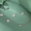 Simple Welded Flower Pendant Bracelet with Four Blossoms Fashion Versatile Best Friend Jewelry
