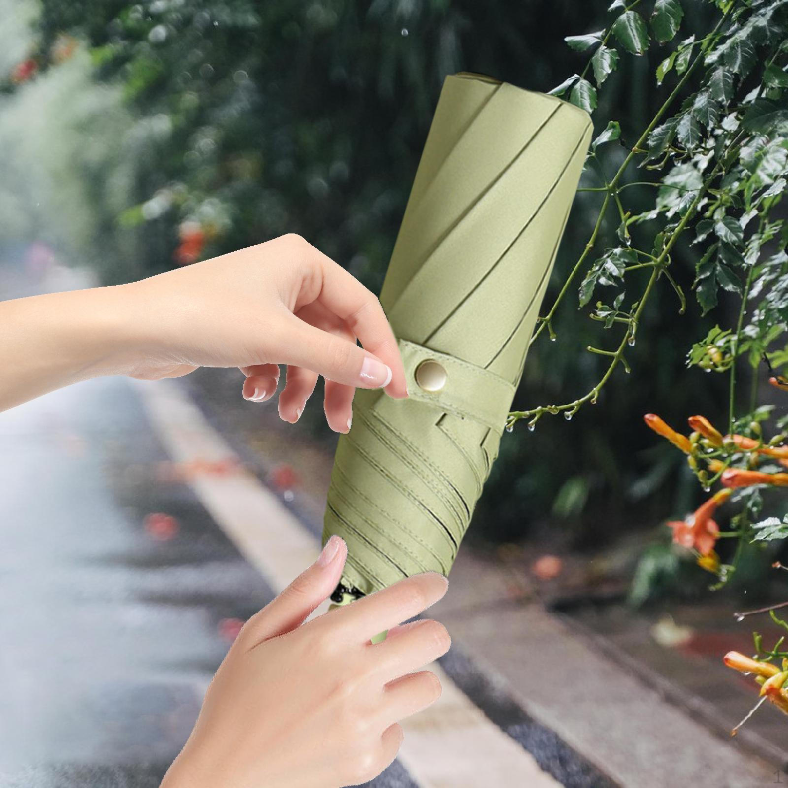 

Compact Umbrella for Sun And Rain, Manual Open Design Travel Outdoor Use