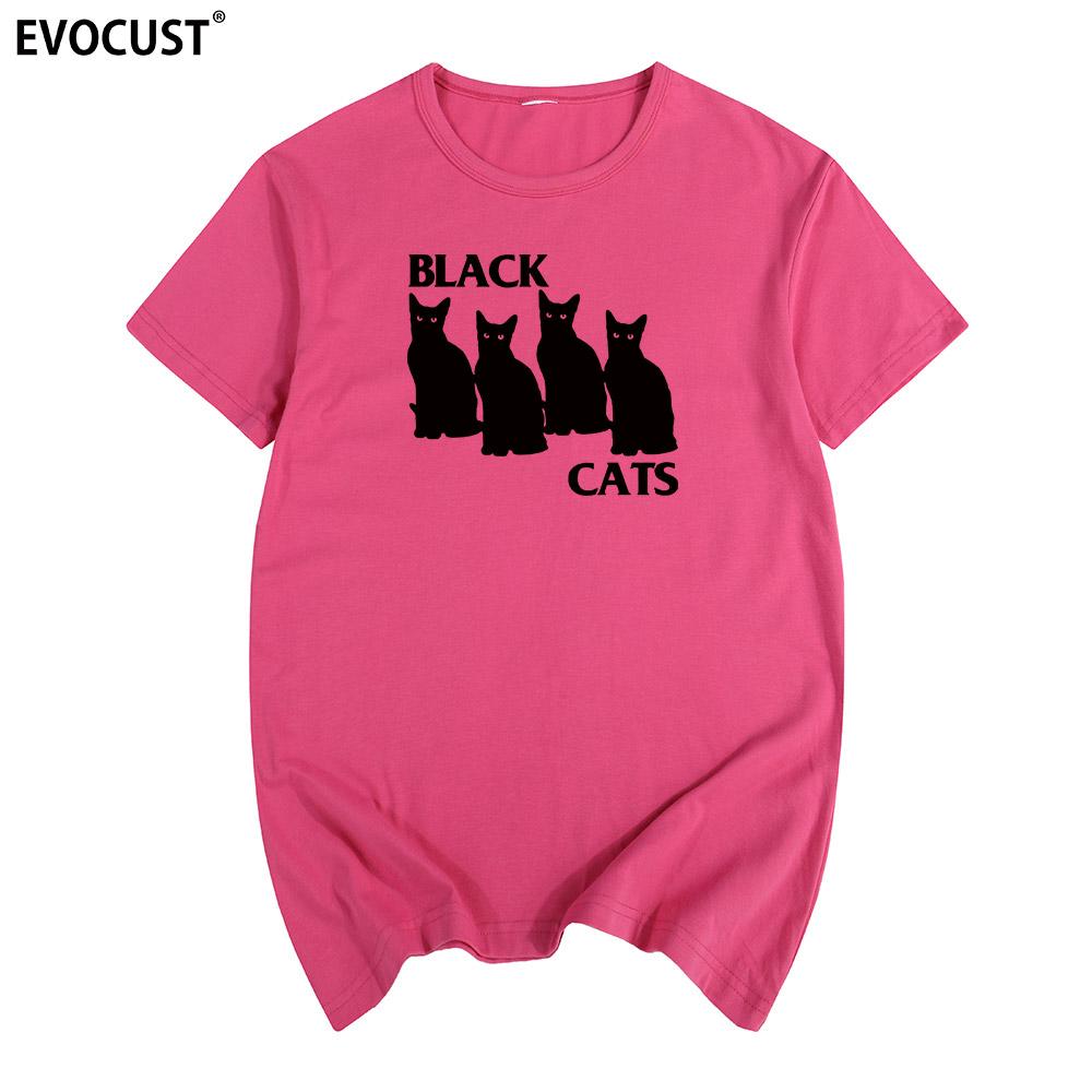 Black Cat Short Sleeve Tshirt Cotton Unisex T Shirt New Tee Tshirt Unisexs Unisex Fashion