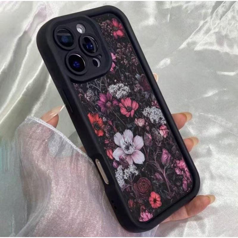 Blooming Flowers Phone Case for Apple iPhone 13-17 Pro Max - Japanese Korean Design