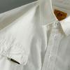 Export Export Tail Single Men's Cut Label Big Brand Leak-Picking Pure Color Multi-Pocket Workwear Shirt Long Sleeve Pure Cotton Shirt Autumn