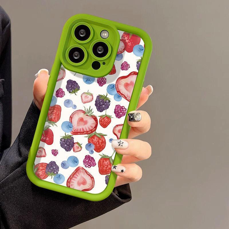 

Colorful Strawberry iPhone Case: Compatible with iPhone 12-16 models, precise cutouts, and anti-fall protection. iPhone 15 Plus