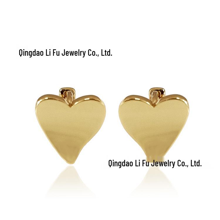 18K Gold Plated Zircon Hoop Earrings and Ear Cuffs with Sparkling Heart and Star Studs for Women