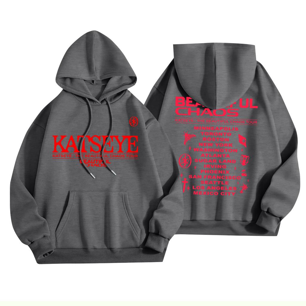 Unisex Fashion Lightweight Long Sleeve Pullover With Pockets Printed Hoodie