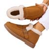 Women's Winter Snow Boots with, Thick Warm Padding and Closure - Fashion Short Boots