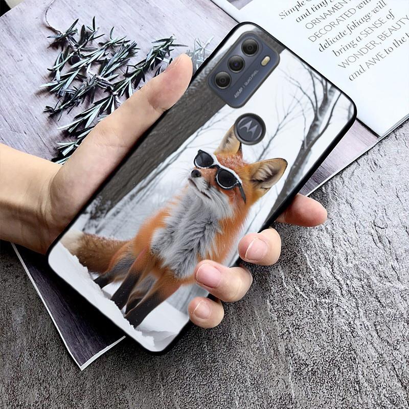 Phone Case For Moto G85 G55 G05 G14 G75 G31 G50 G10 G20 G30 G60 G13 G32 G84 G54 G53 G72 G24 Power Cute Fox