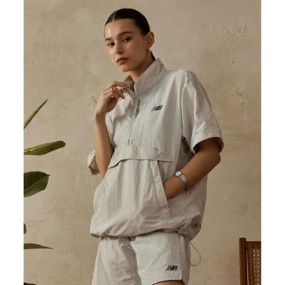 New Balance NBNAE21023 UNI ESS Heritage Short Sleeve Anorak  L GRAY 