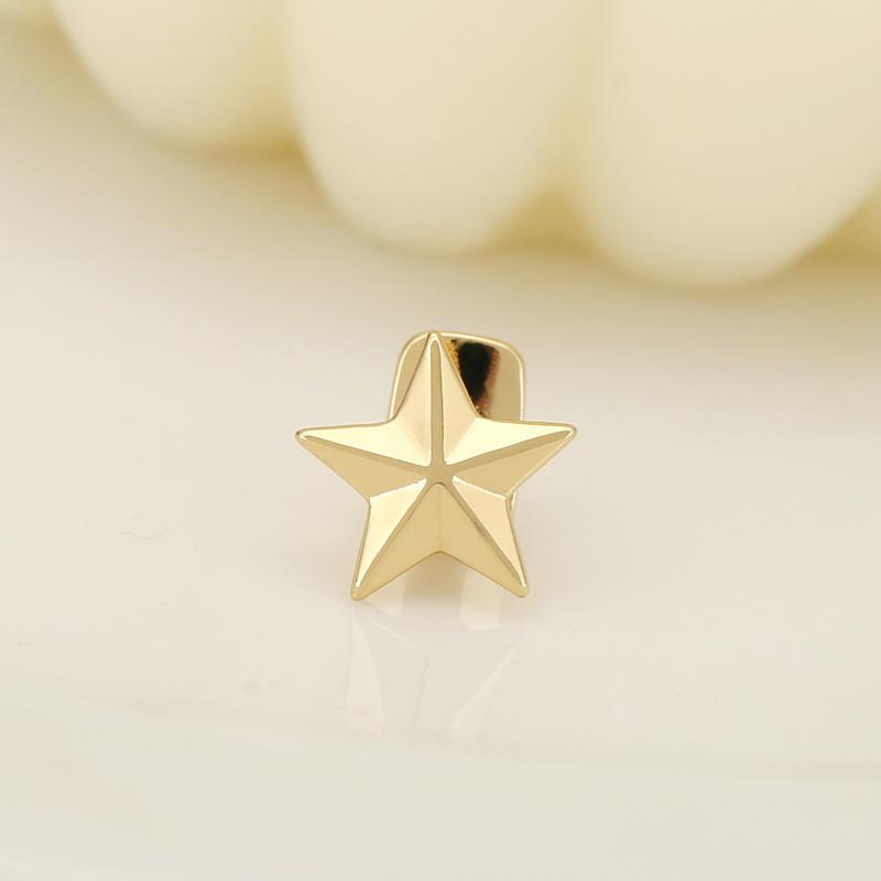 Pentagram Star Teeth Grillz Hip Hop Gold Silver Color Tooth Caps For Women Men Jewelry
