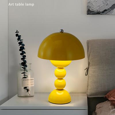 LED Table Lamp Mushroom Desk Lamp Rechargeable Top Touch Switch Flower Bud Table Lamp Room Decoration Bedroom Night Light