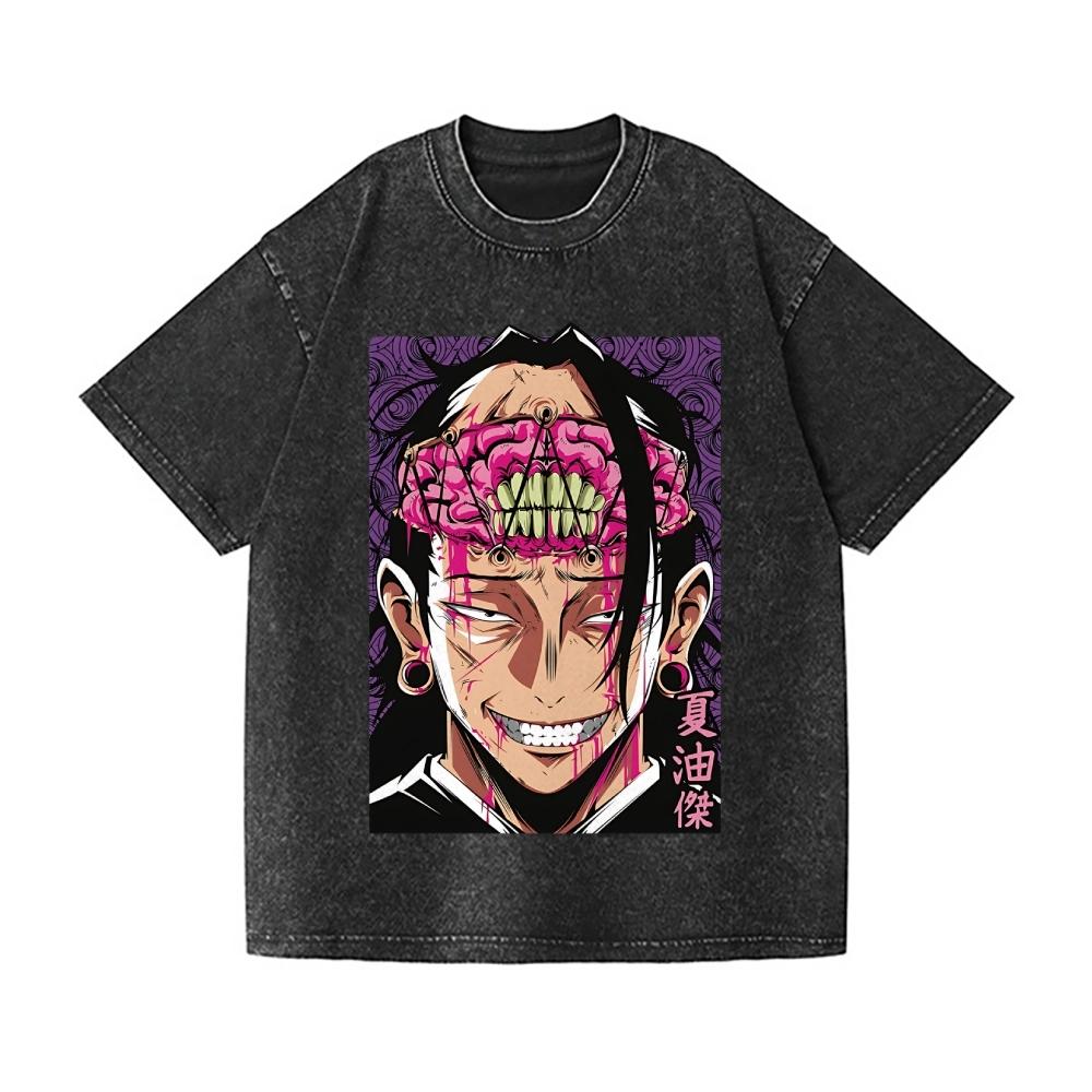 

Jujutsu Kaisen Geto Suguru Vintage Wash Design T-Shirt High-quality Streetwear Is Suitable for Both Summer Men Women S