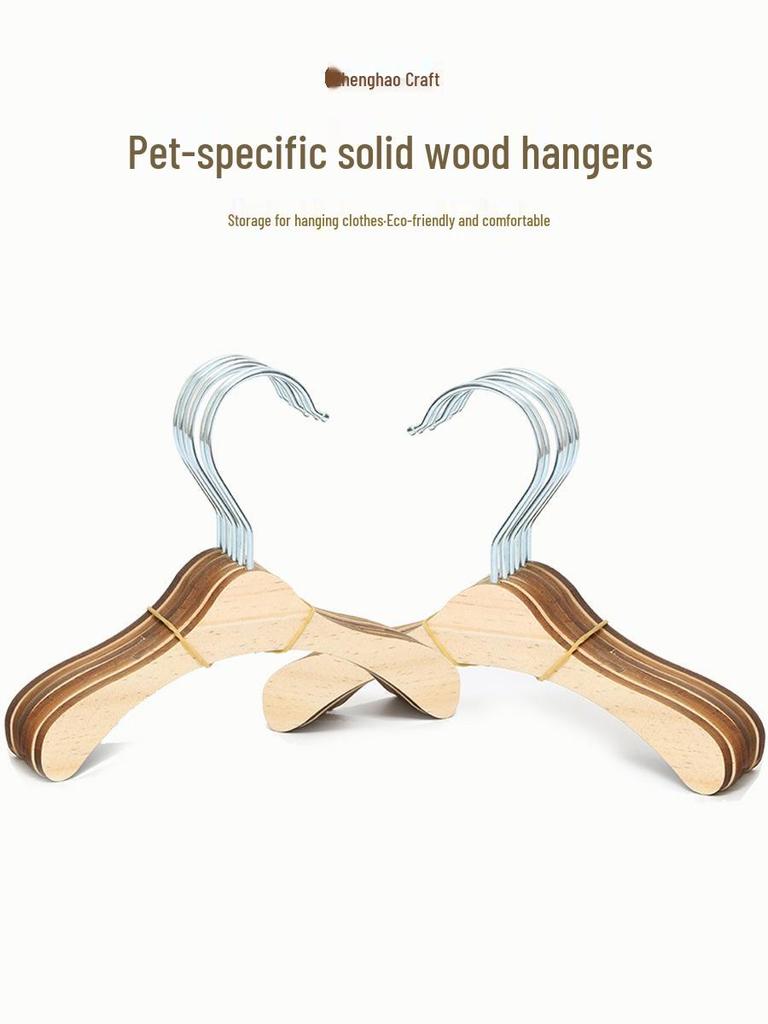 Solid Wood Pet Hangers for Dogs and Cats – Mini Clothes Racks for Pet Wardrobe Storage
