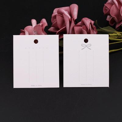 100 Adult Solid Color Hairpin Cards – Simple White Cardboard for Hair Decoration and Jewelry Display