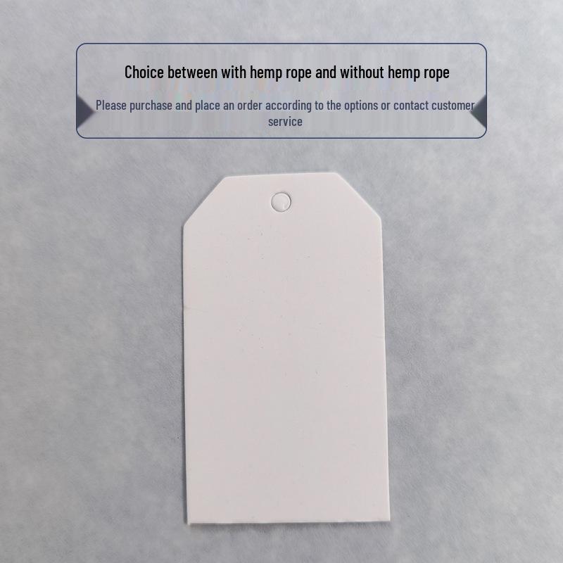 50x30 Kraft Paper Flower Head Blank Hang Tag - European Handwritten Message Bookmark Gift