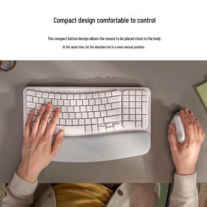 Logitech Wave Combo Wireless Ergonomic Keyboard Mouse Set