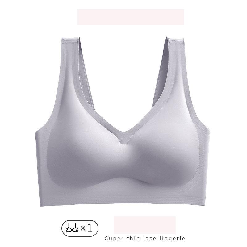 Sexy einteiliger Sport-BH mit Schnalle auf der Rückseite, nicht abfärbend, große Größe, Unterwäsche, Damen, Vollschalen-Sport-BH ohne Stahlring, dünner Abschnitt, Yoga-BH